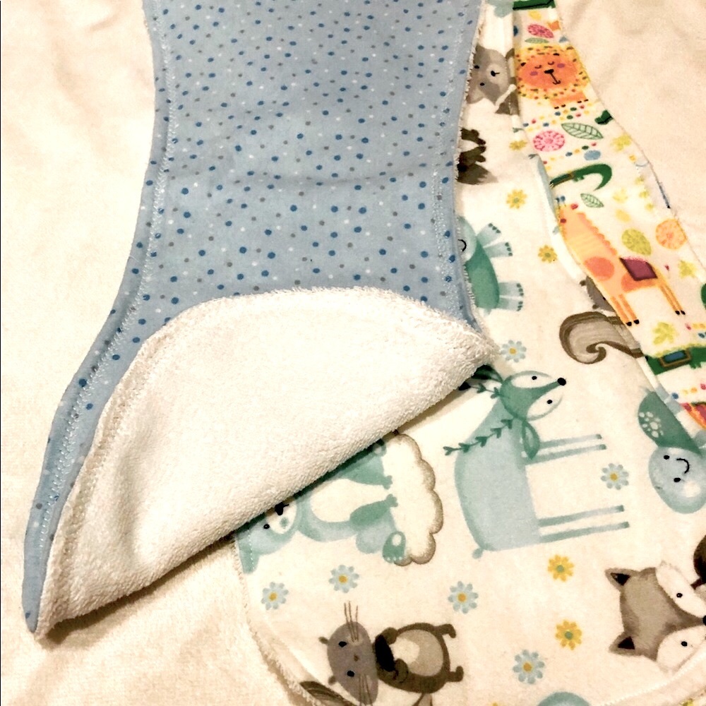 Set of 3 Baby boy burp cloths